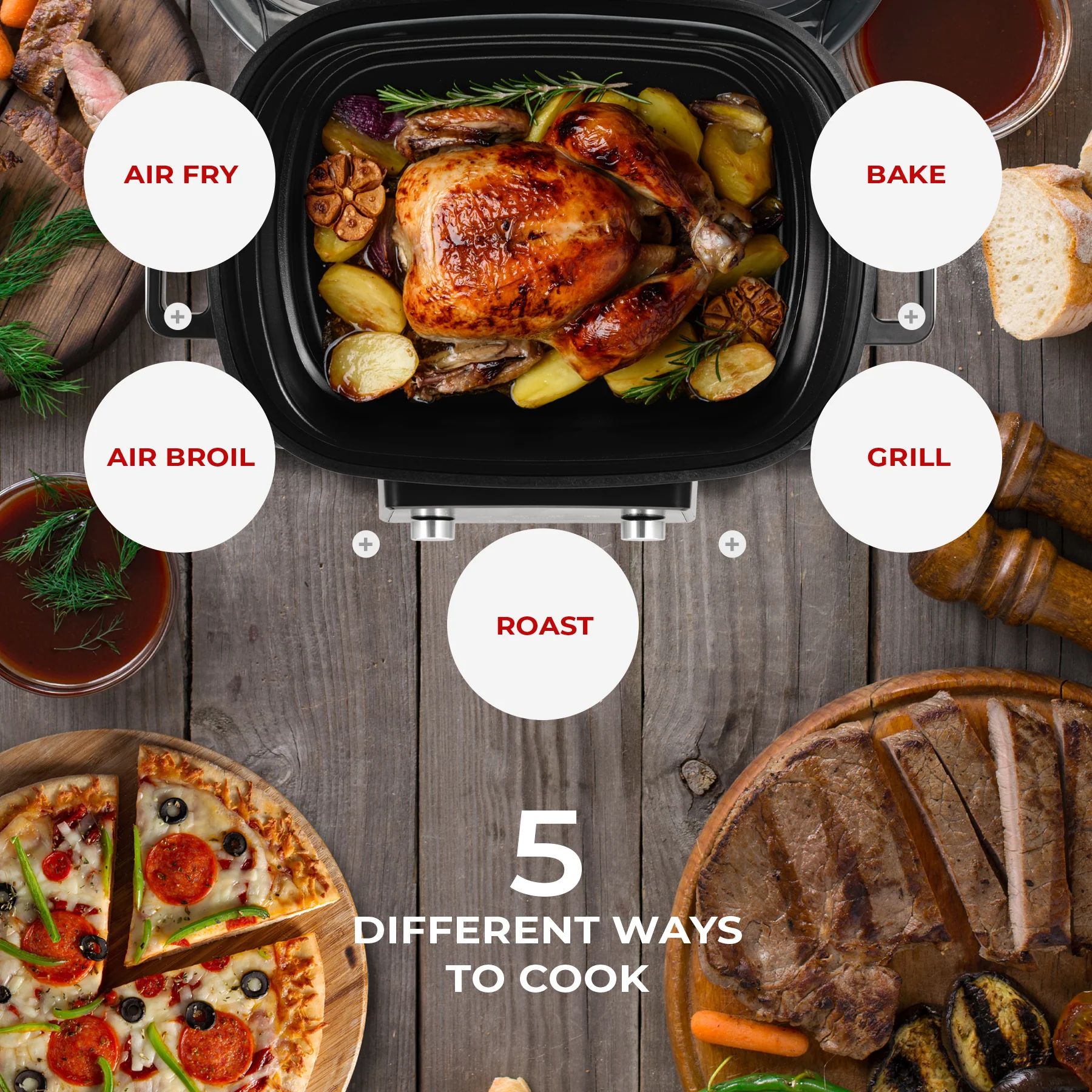 6QT. Countertop Air Grill & Air Fryer (CAFG-A0601S)★ Perfect air fryer for sweet and hot gungoguma! ★ - Image 6