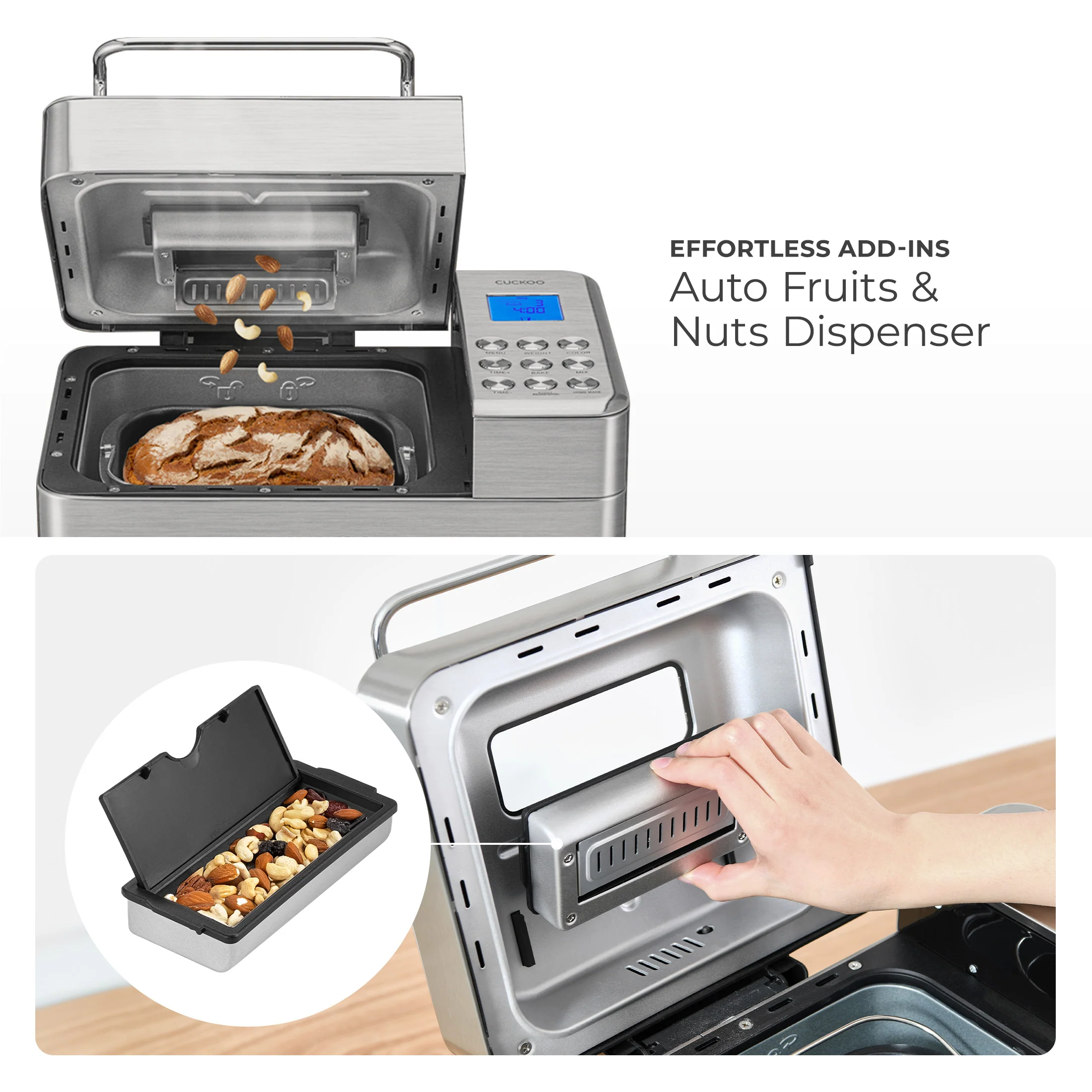 Bread Maker (CBM-AAB101S) Automatic with 17 Menu Options, 3 Crust Colors, and Up to 2lb Loaf Capacity - Image 3