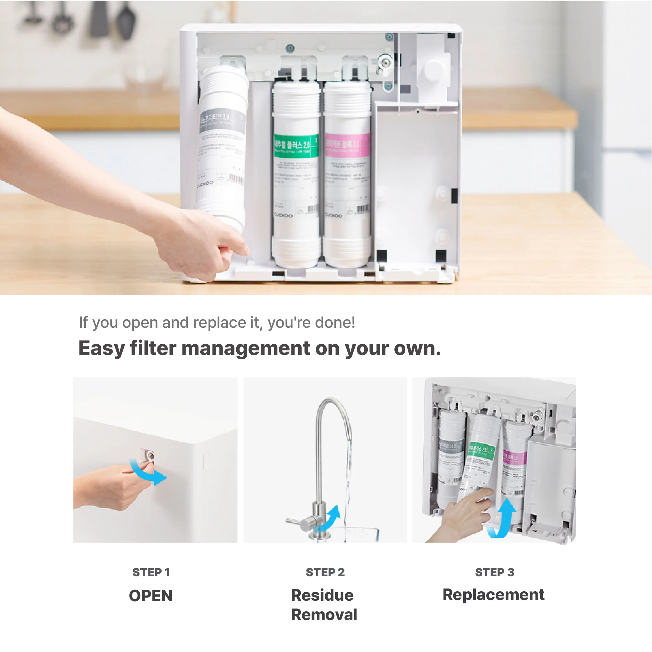 5-Stage RO (Reverse Osmosis) Under-Sink Water Purifier with Tank (CP-ADR051UW SET) - Image 8