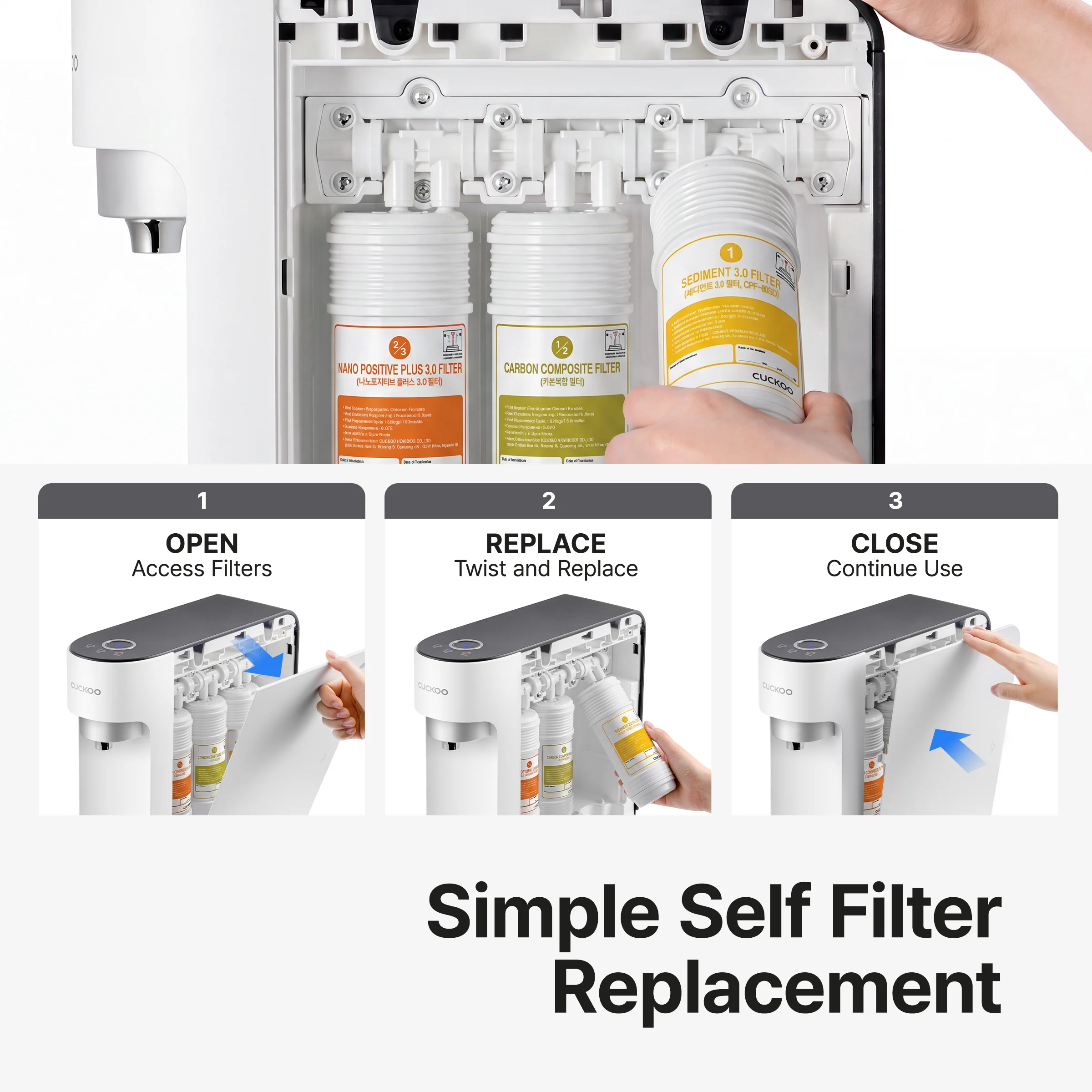 [NEW] Tankless Countertop Nano Filtration Water Purifier, Self Installation, 3-Layer Filtration System, Direct Water Purification (CP-U011W) - Image 7