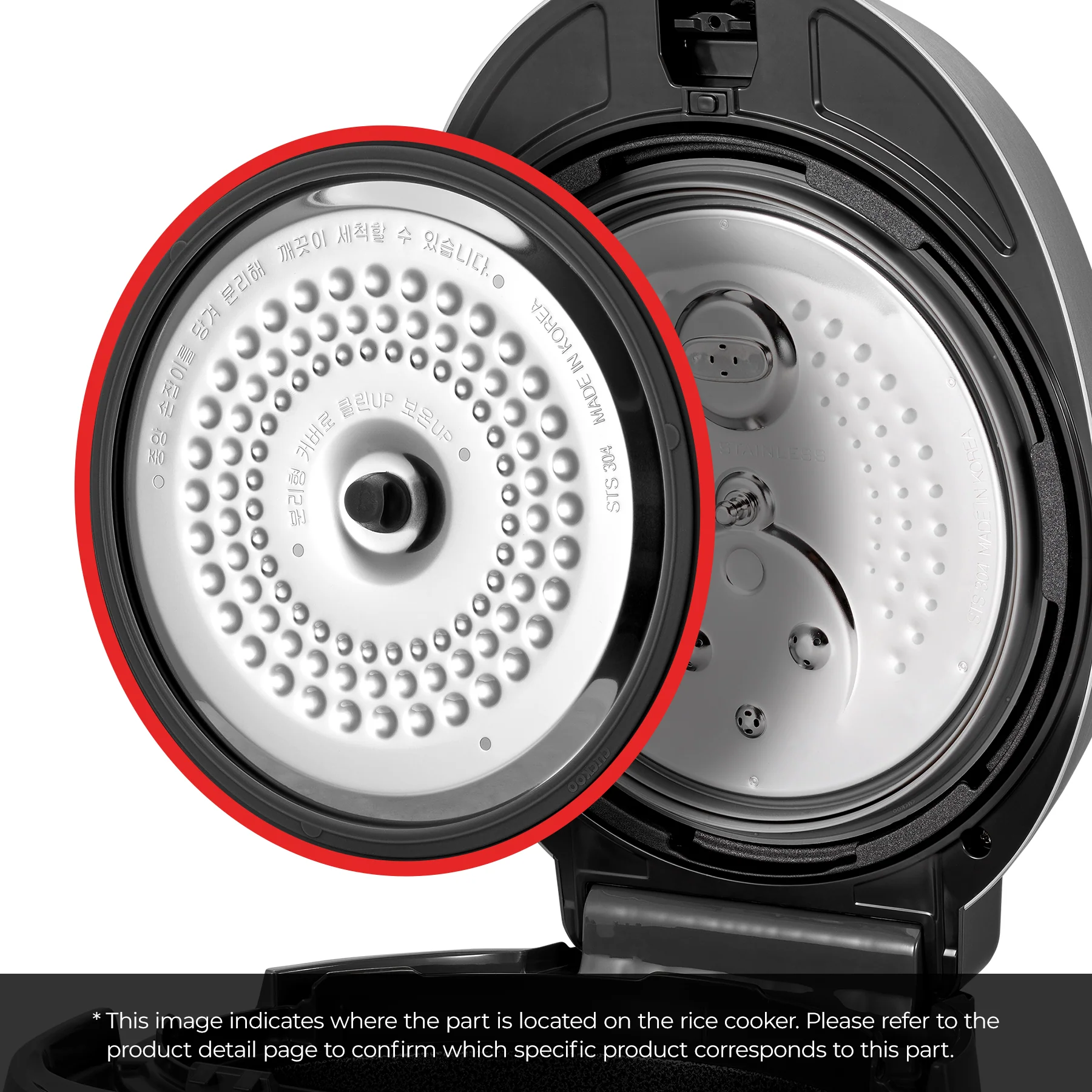 Inner Lid for Rice Cooker CRP-HR0867F(08140-0033D0) - Image 2