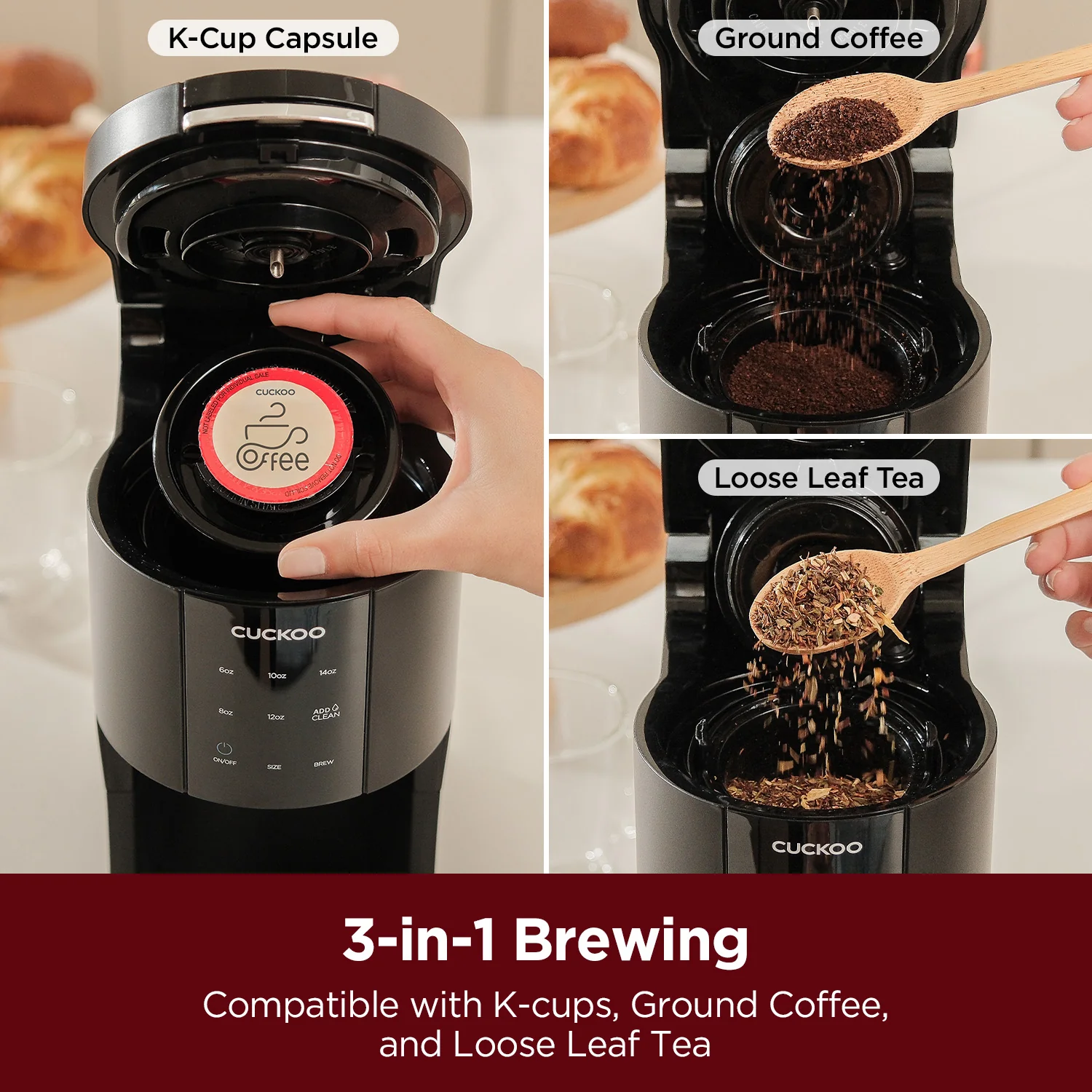 3-in-1 K-Cup Single Serve Coffee Maker (CCM-AK011B) - Image 8